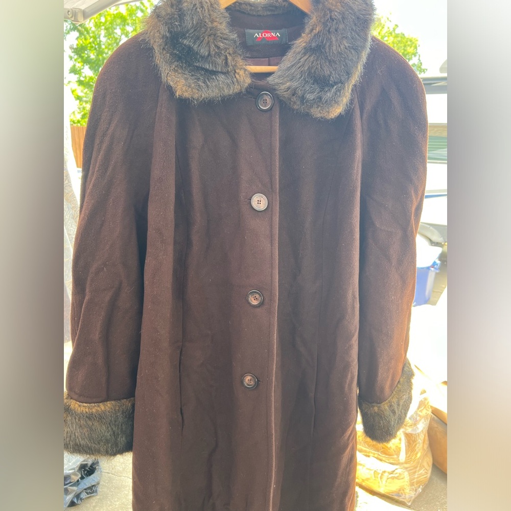 Women’s long wool dress coat